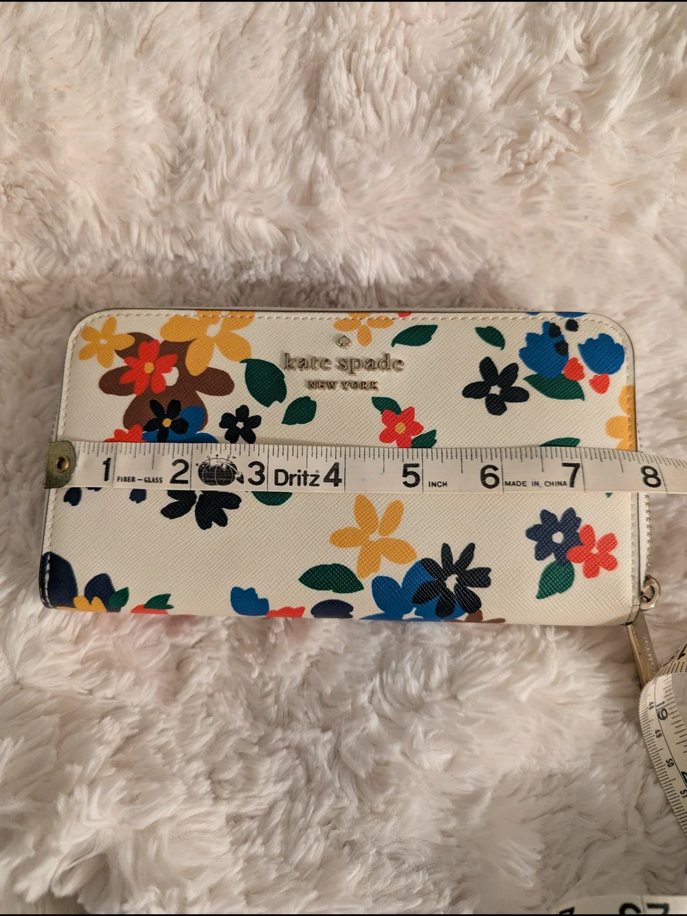 Kate Spade Floral Zip-Around Wallet - White Multi